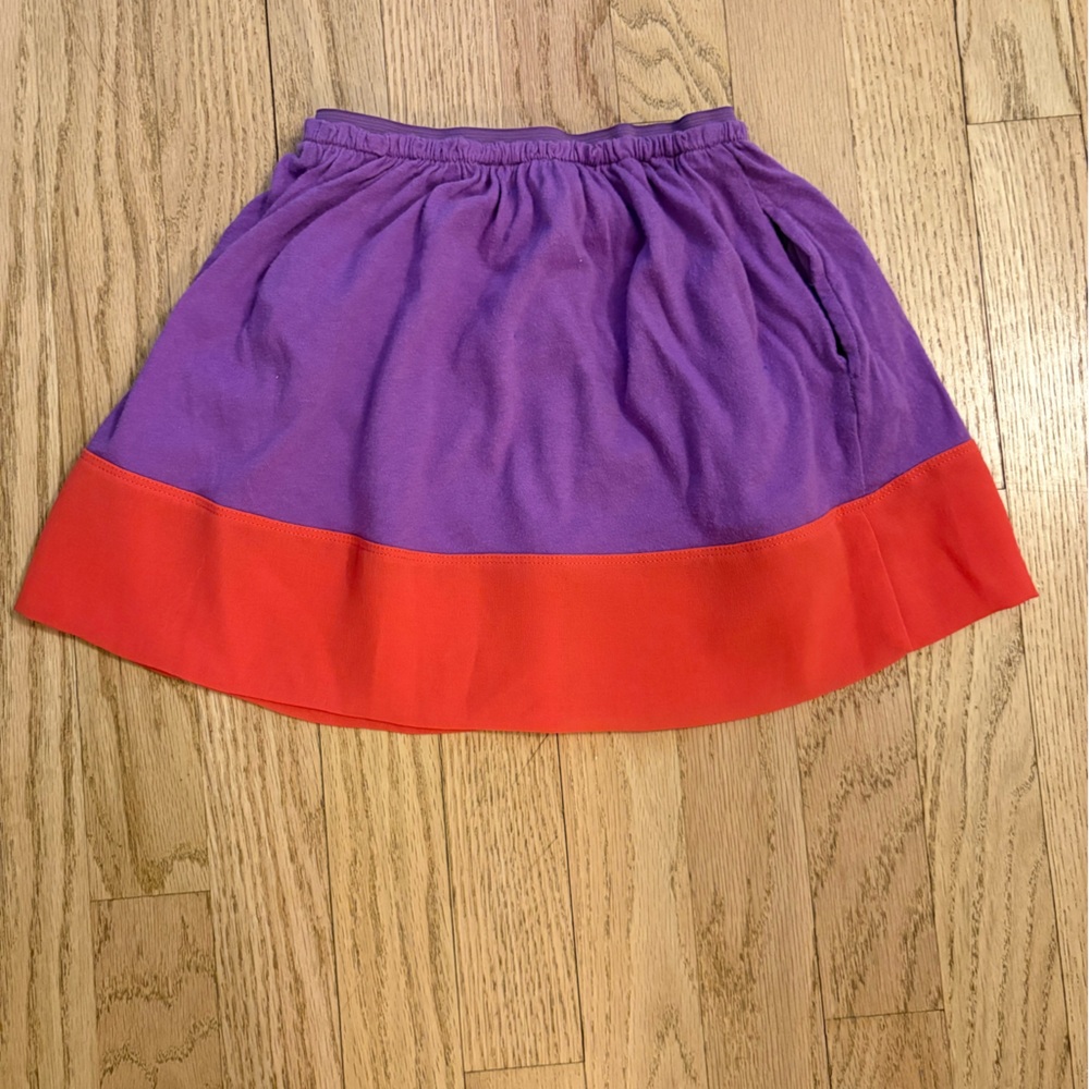 Crewcuts Purple Skirt with Orange Hem